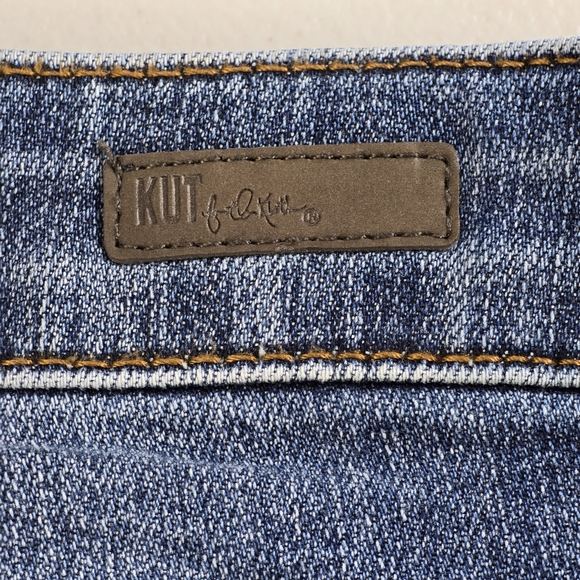 Kut Kloth Boyfriend Womens Jeans Medium Wash Blue Distressed Size 4 Mid Rise - Picture 7 of 14